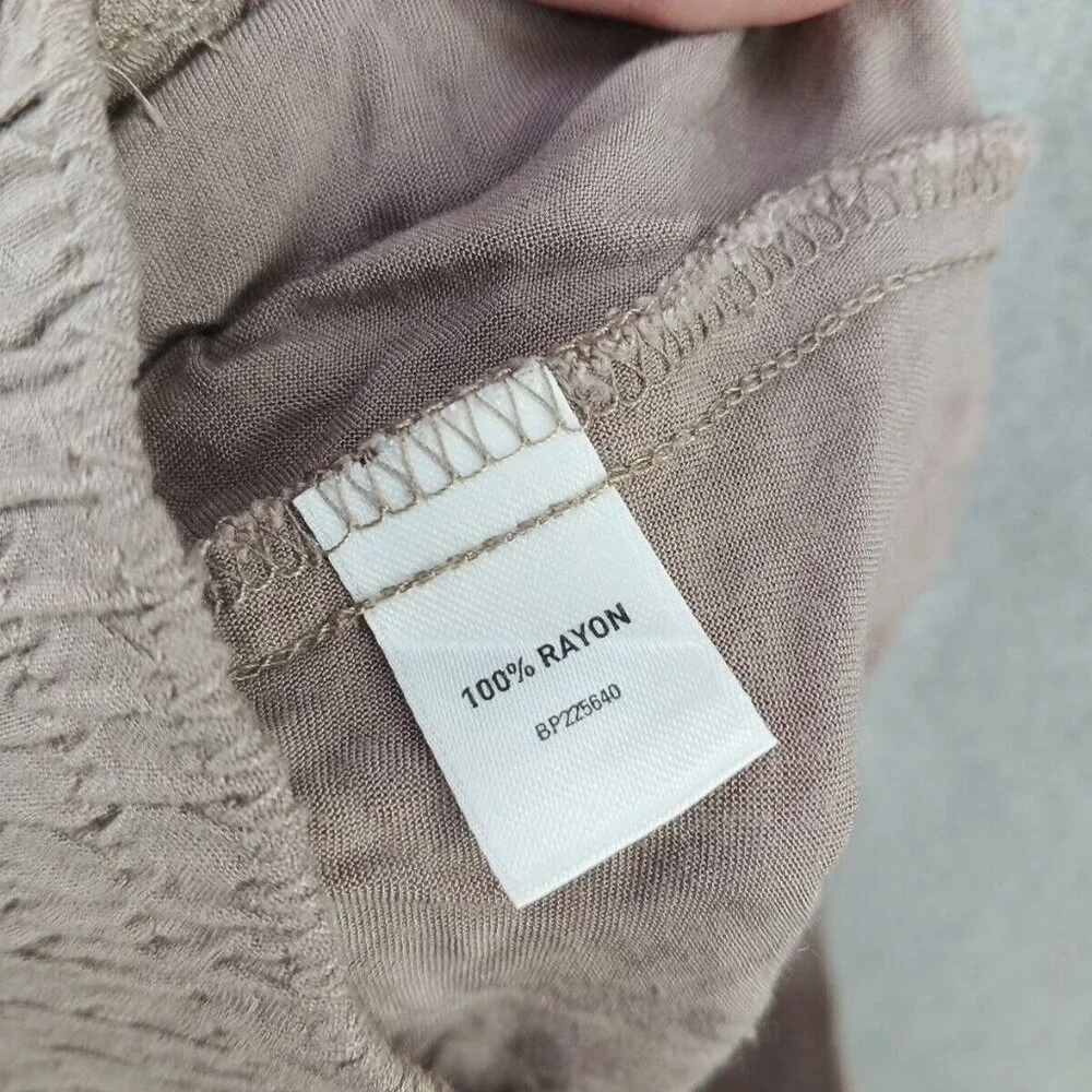 100% Rayon Short A-Line Skirt Size XS (W26) Casual Office Solid Taupe - Picture 9 of 9